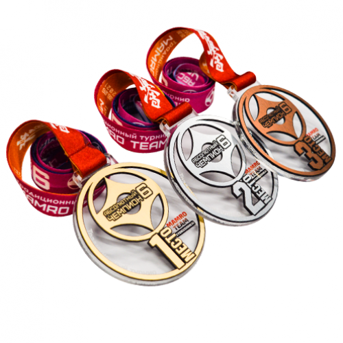 Медаль из акрила с пластиком 2-слойная с УФ-печатью