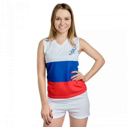 Форма волейбольная женская без рукава с V-вырезом