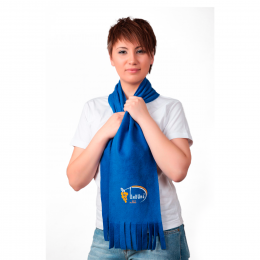 Шарф флисовый однослойный с бахромой, без нанесения