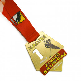 Медаль 2-слойная из металла и акрила с полноцветной печатью