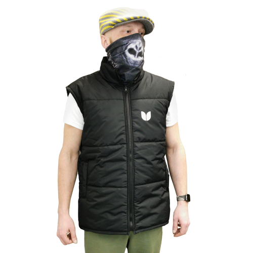 Жилет на синтепоне, однотонный простого кроя, унисекс