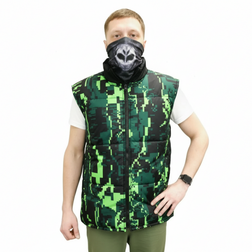 Жилет на синтепоне с полной запечаткой, унисекс