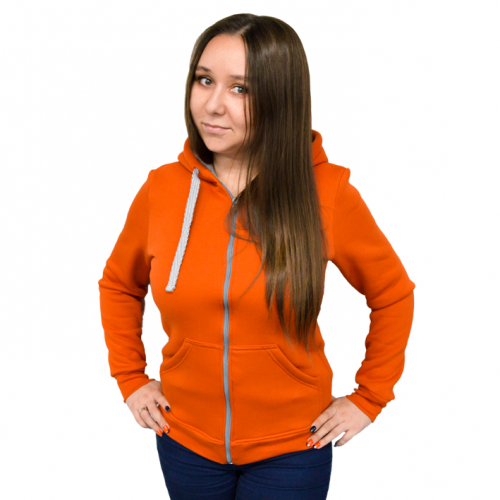 Толстовка с капюшоном из футера унисекс однотонная