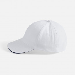 Бейсболка Buffalo, белая с темно-синим