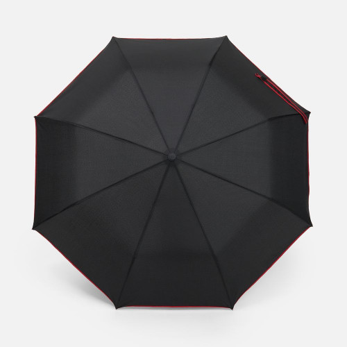 Зонт складной Edgeline, черный с красным