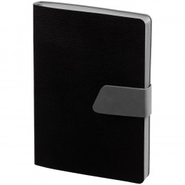 Ежедневник Boom, недатированный, черный с серым