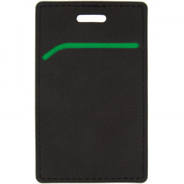 Чехол для пропуска Multimo, черный с зеленым