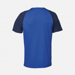 Футболка спортивная унисекс Vortex, темно-синяя с ярко-синим