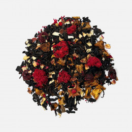 Чай «Сокочай», черный с соком ананаса с вишней, цветками и коркой граната и лемонграссом