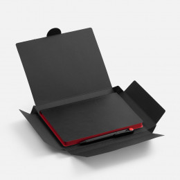 Набор Doppio, черный с красным