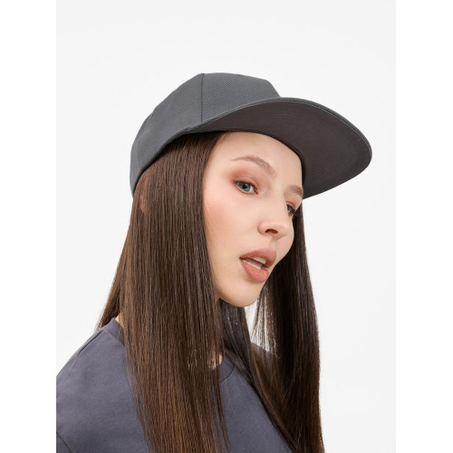 Бейсболка Epicore с прямым козырьком, серая