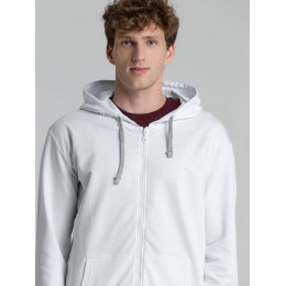 Толстовка на молнии с капюшоном Unit Siverga, белая