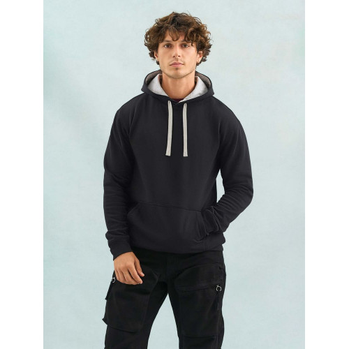 Худи унисекс Cameron, черное с серым меланжем