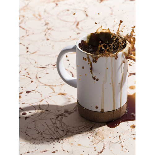 Кружка с пробковой подставкой Corky для сублимационной печати, матовая, белая