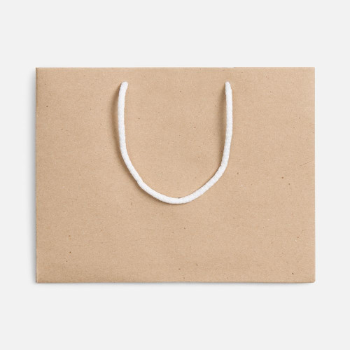 Пакет бумажный Stor, неокрашенный с белыми ручками