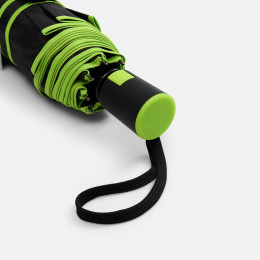 Зонт складной Edgeline, черный с зеленым