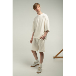 Футболка унисекс оверсайз T1, молочно-белая