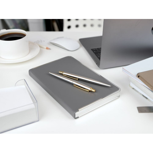 Набор из механического карандаша и ручки Poetica, серебристый