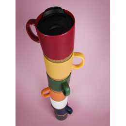 Кружка с пробковой подставкой Corky Walk, серая