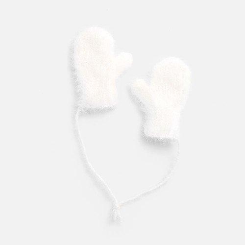 Подвеска на елку «Вьюжка», варежки, белая