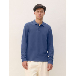 Рубашка поло унисекс с длинным рукавом Pacific LSL, серый меланж