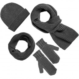 Варежки Nordkyn, серый меланж (эбонит)