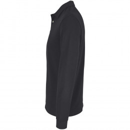 Рубашка поло унисекс с длинным рукавом Pacific LSL, черная