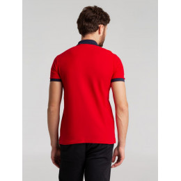 Рубашка поло Prince 190, красная с темно-синим