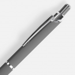 Ручка шариковая Chromos Soft Touch, серая