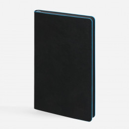 Ежедневник Trait, недатированный, черный с голубым