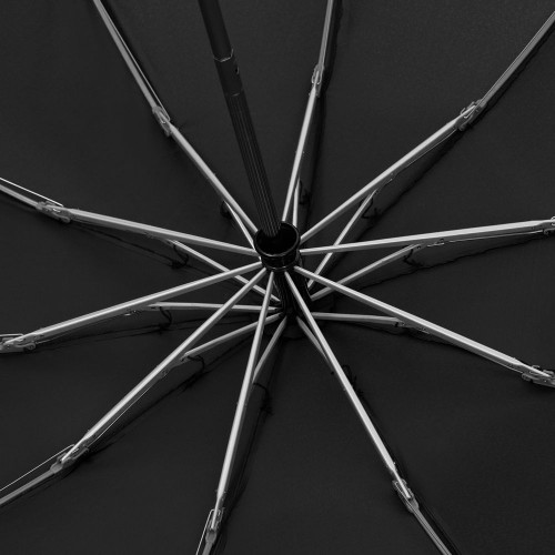 Зонт обратного сложения Norsken с фонариком, черный