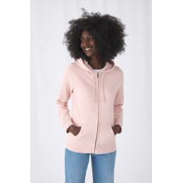 Толстовка на молнии с капюшоном женская BNC Inspire (Organic), серый меланж