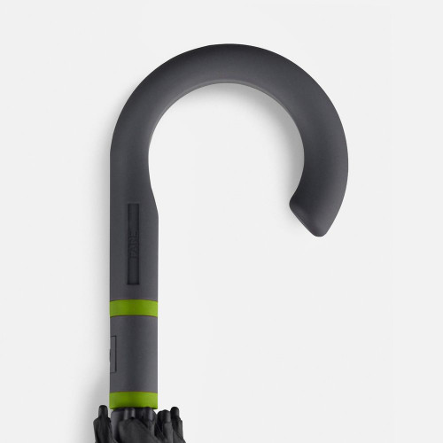 Зонт-трость с цветными спицами Color Style, зеленое яблоко, с серой ручкой