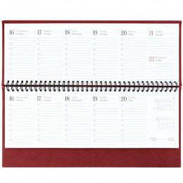 Планинг Sagrin, датированный, красный