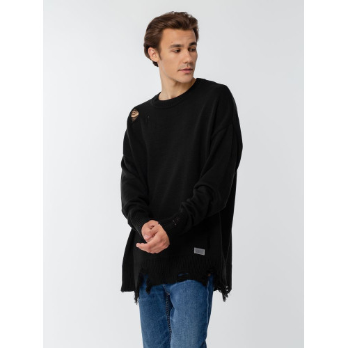 Джемпер оверсайз унисекс Grunge, черный