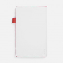 Ежедневник White Shall, недатированный, бело-красный