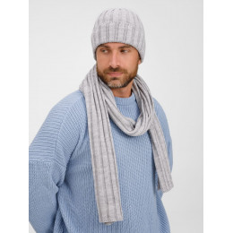 Шарф Metelitsa, серебристо-серый меланж