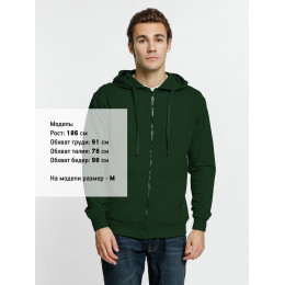Толстовка на молнии с капюшоном Siverga 2.0, темно-зеленая