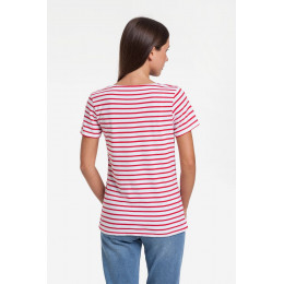 Футболка женская Grand Granat New, белая с красным