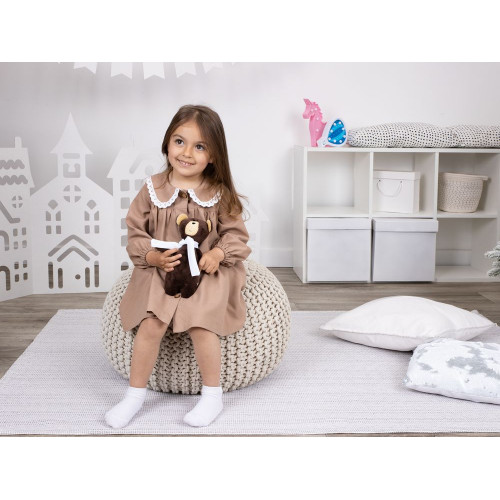 Мягкая игрушка Beastie Toys, мишка с белым шарфом