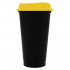 Стакан с крышкой Color Cap Black, черный с желтым Стакан с крышкой Color Cap Black, черный с желтым