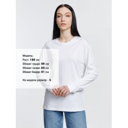 Футболка унисекс с длинным рукавом Pioneer LSL, белая