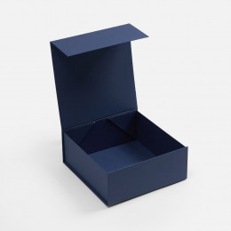 Коробка складная Quadra Fold, темно-синяя