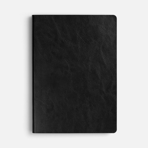 Ежедневник Doppio, недатированный, черный с серым