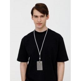 Шнурок для бейджа Tube Metal, серый