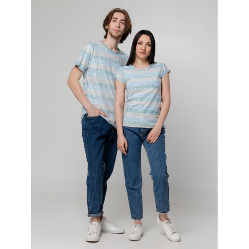 Футболка женская Rayet Lady двусторонняя, голубая с зеленым