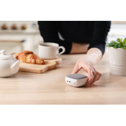 Беспроводная колонка Chubby, серая с красным