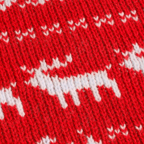 Плед Holidale, красный с молочным