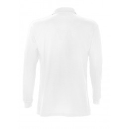 Рубашка поло мужская с длинным рукавом Star 170, белая