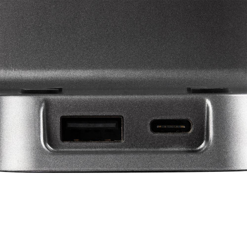 Зарядная станция с часами E-Store для смартфона, часов и наушников, черная